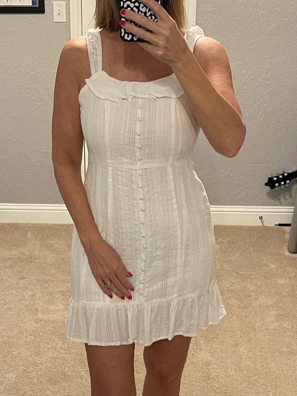 White mini dress